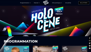Création du site du festival Holocène à Grenoble